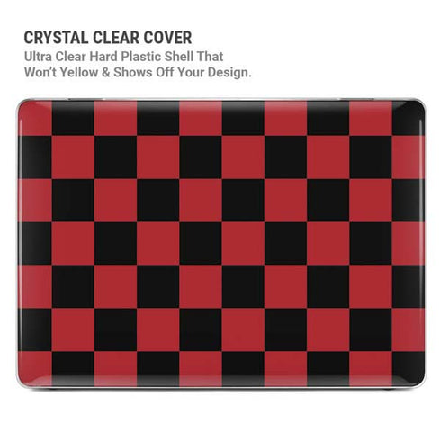 Red and Black Checkerboard MacBook Pro 14in (2021-24) Case plus Skin